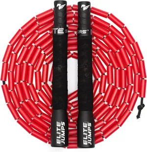 Elite Jumps Freestyle Beaded Jump Rope for Cardio Training - Workout Jump Rope with Unbreakable Long Handles and Shatterproof Beads - Designed for Beginners or Pros - Ideal Fitness