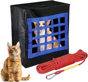 Emergency Escape Bag for Pets - Rope 50ft Included - Safety Equipment Carrier - Rapid Rescue Bag for Pets Animals- Fire Evacuation Device Backpack(19"x18"x10")