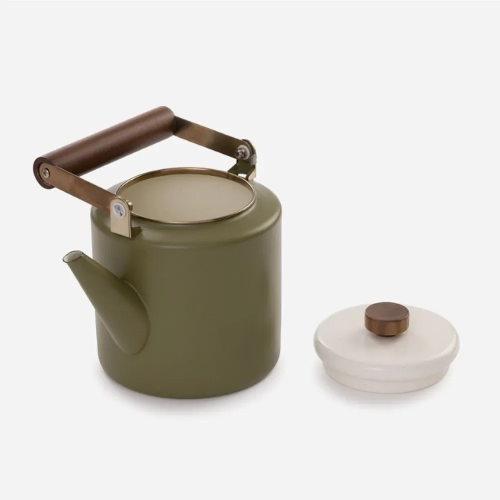 Enamel Teapot | Olive Drab
