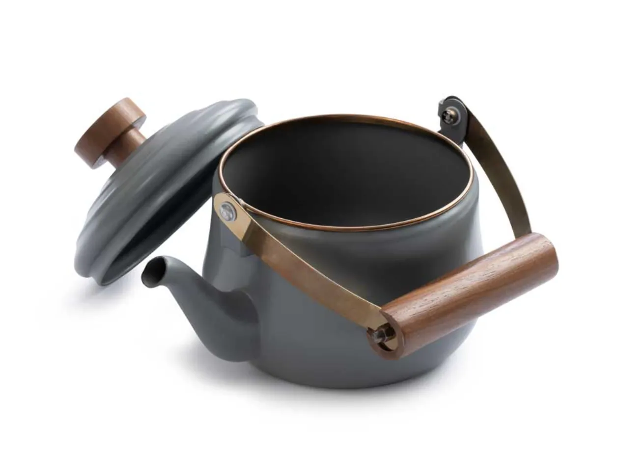 Enamel Teapot | Slate Grey