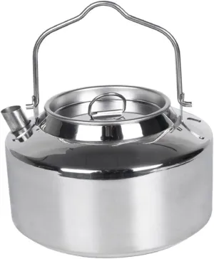 Ergonomic Handle Stovetop Kettle Portable Camping Tea Pot Stainless Steel Outdoor Supplies