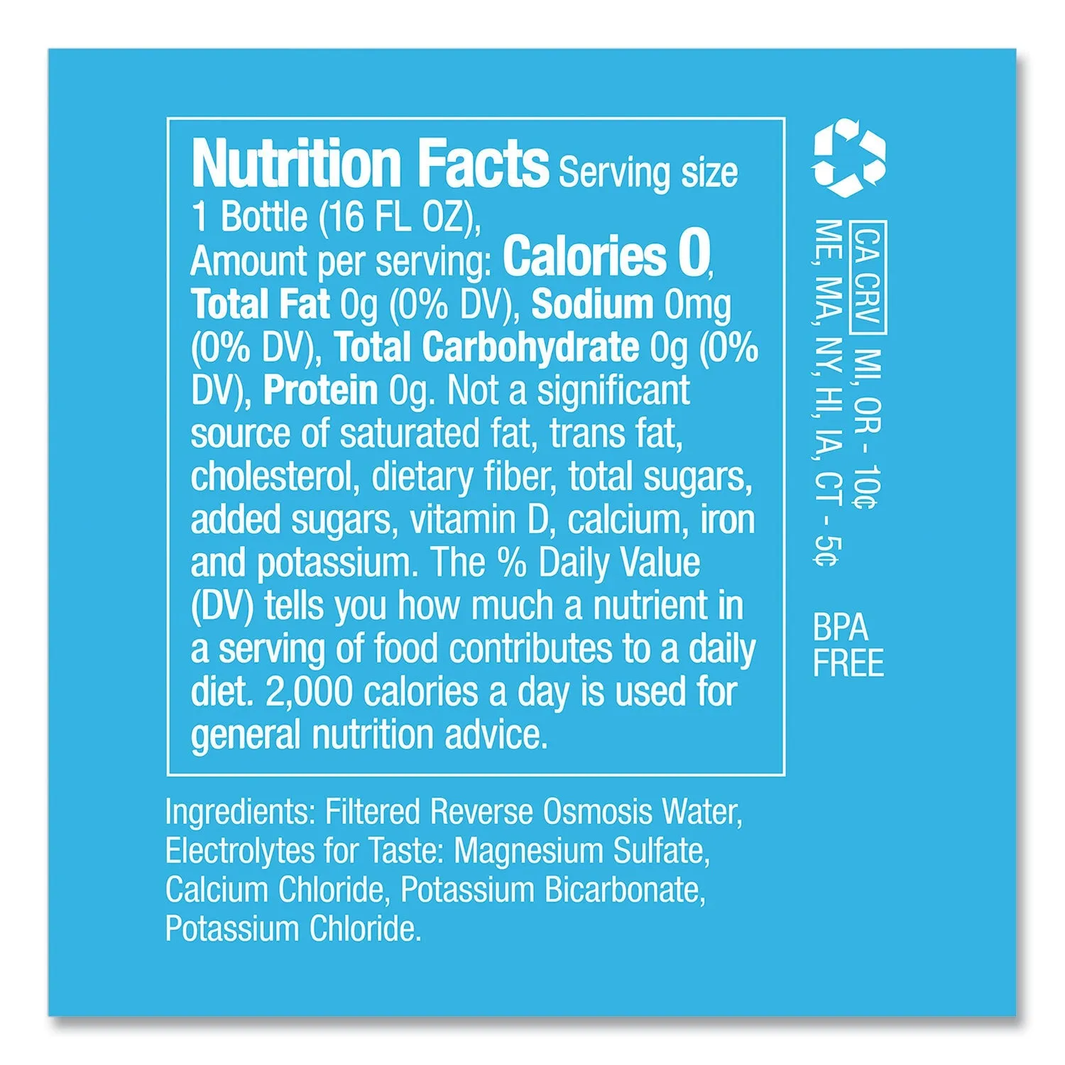 Ever & Ever Reverse Osmosis Still Water, 16 Oz Bottle, 12/carton