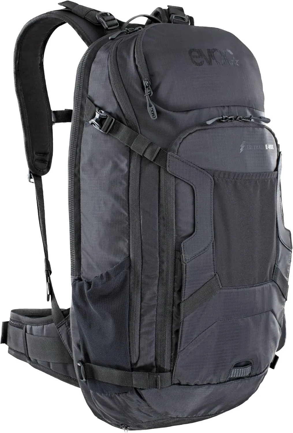EVOC Sports Fr Trail E-ride Protector Backpacks, Unisex, 100114100-M/L, Black, M/L