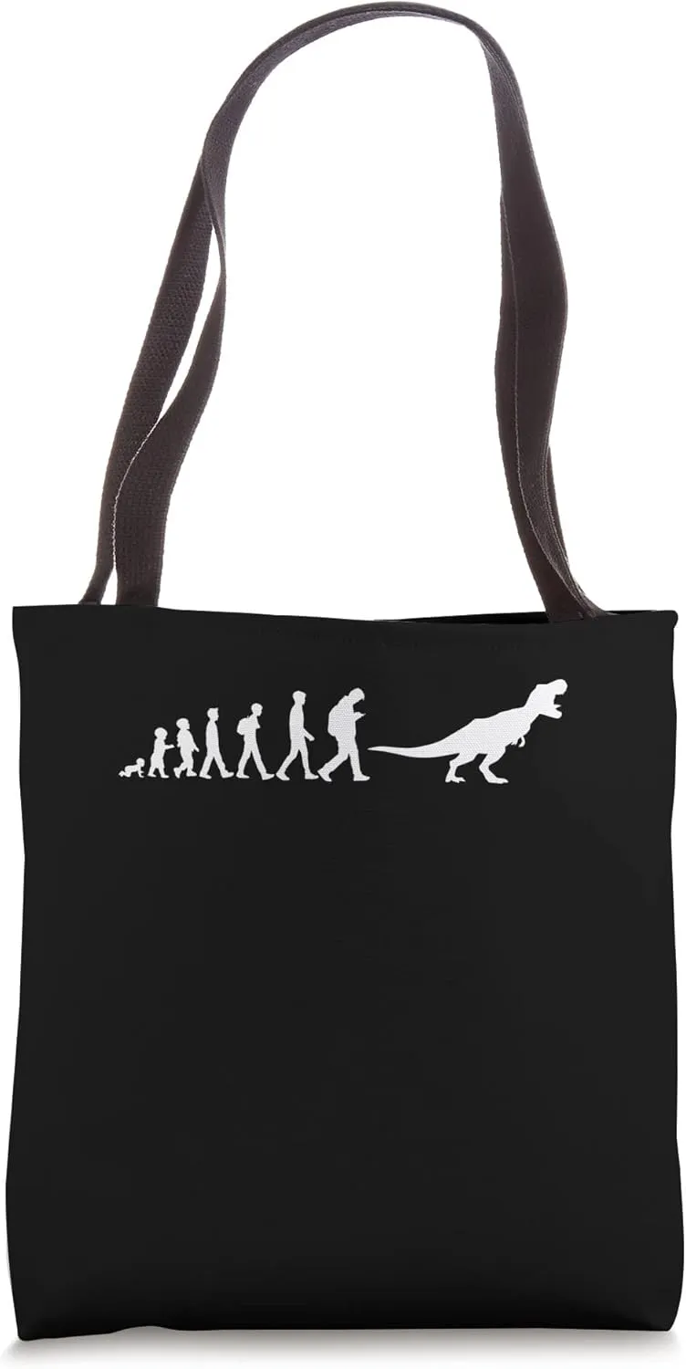 Evolution Dinosaur Dino Prehistoric Animal Predator Tote Bag