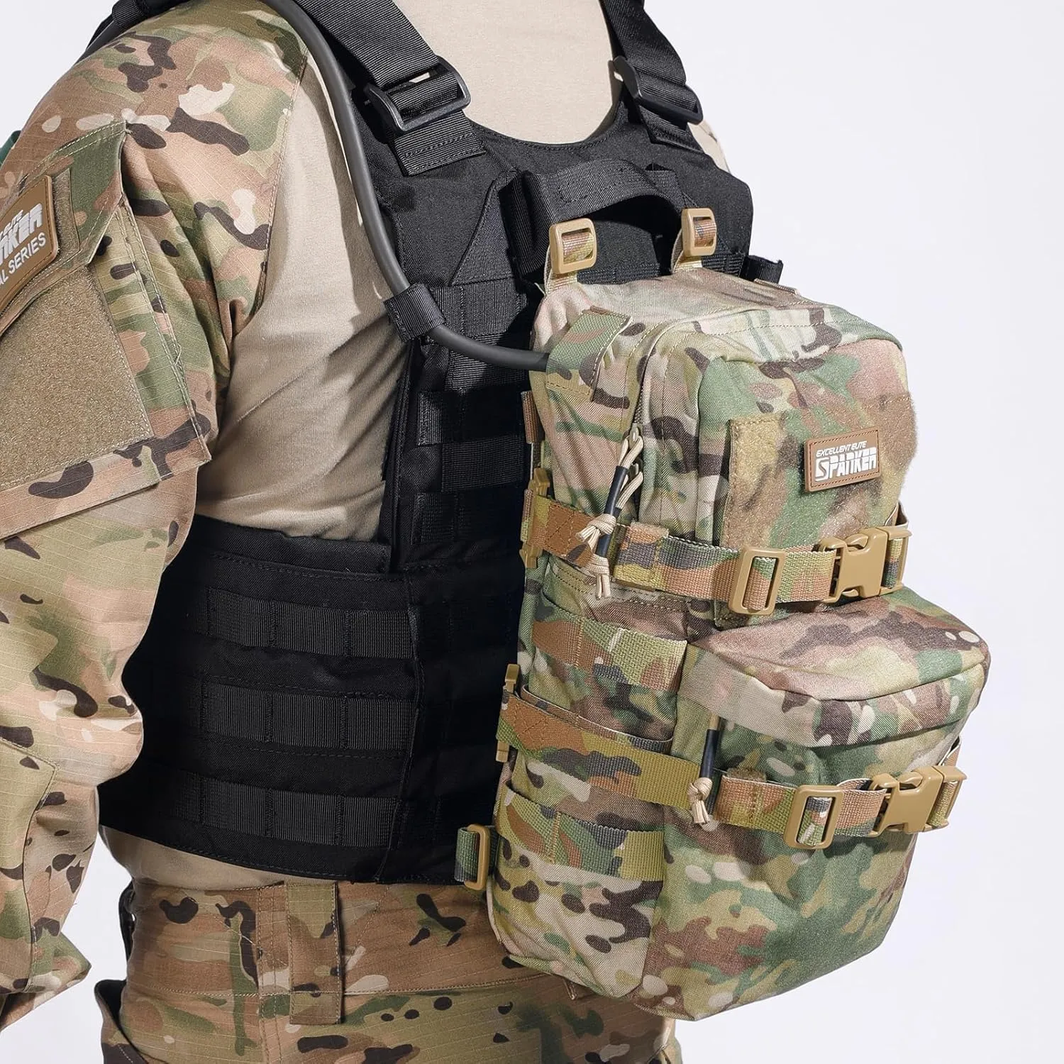 EXCELLENT ELITE SPANKER Tactical MOLLE Hydration Backpack Water Bladder Carrier Pack for Tactical Vest Backpack Plate Carrier