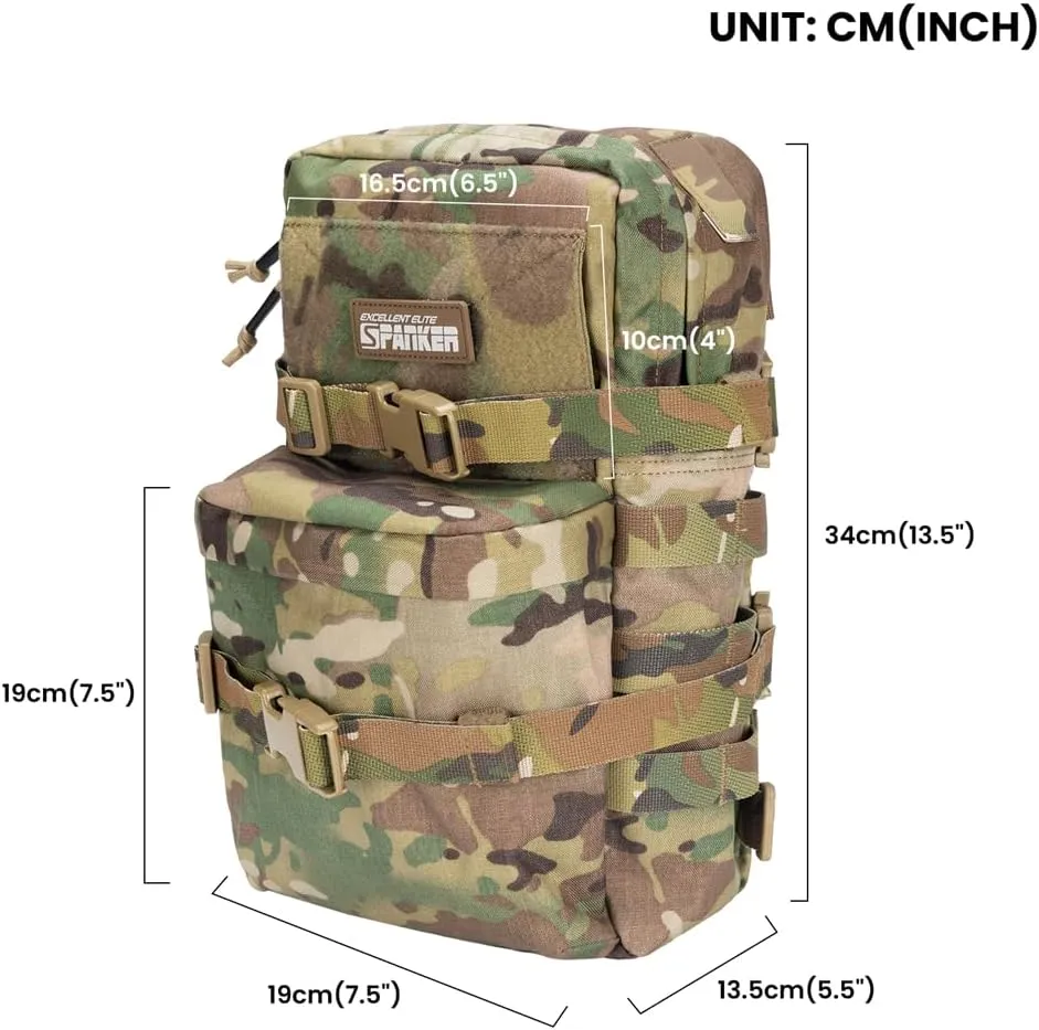 EXCELLENT ELITE SPANKER Tactical MOLLE Hydration Backpack Water Bladder Carrier Pack for Tactical Vest Backpack Plate Carrier