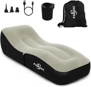 Fahuac Auto Inflatable Lounger Air Sofa, Portable Auto Inflatable Couch Air Sofa Bed Lazy Lounger Chair Cozy Sleeping Camping Sofa Bed for Outdoor and Indoor Use