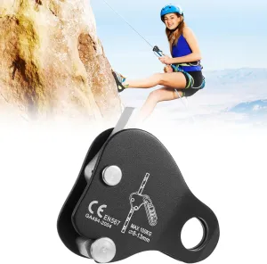 Fall Protection Belay Device, High Strength Rappel Device Equipment for Mountaineering, Self-Locking Climbing Rope Grip Clamp, Rock Climbing Ascender, Climbing Rope Grab