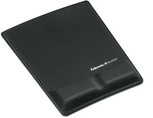 Fellowes Mouse Pad/Wrist Support with Mircoban Protection, Black (9181201)