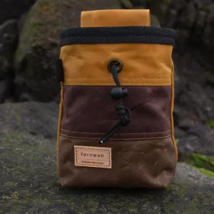Fernweh UK Waxed Canvas Rock Climbing Chalk Bag - Sand/Bracken/Bark