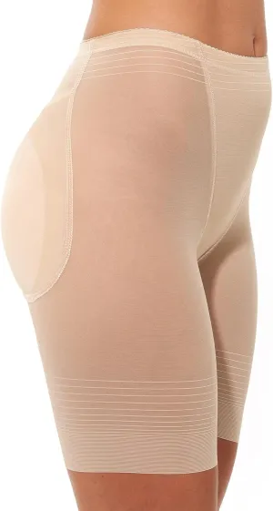 FF Foam Padded Panty with Butt Pads, Customizable Removable Booty Lifting Mid Thigh Shapewear