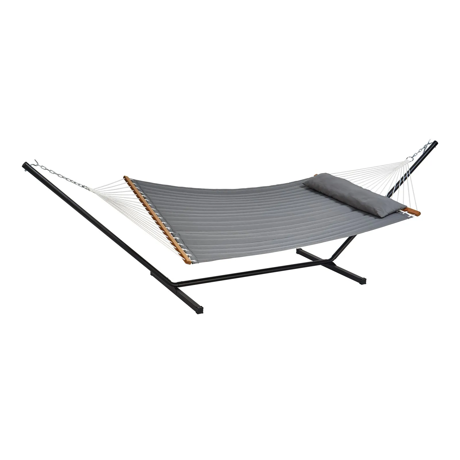 (FINAL PRICES ARE LOWER ON OUR SITE!) VEVOR Two Person Hammock with Stand Included Heavy Duty 480lb Capacity, Double Hammock with 12 FT Steel Stand and Portable Carrying Bag and Pillow, Freestanding Hammock for Outdoor Patio Yard Beach
