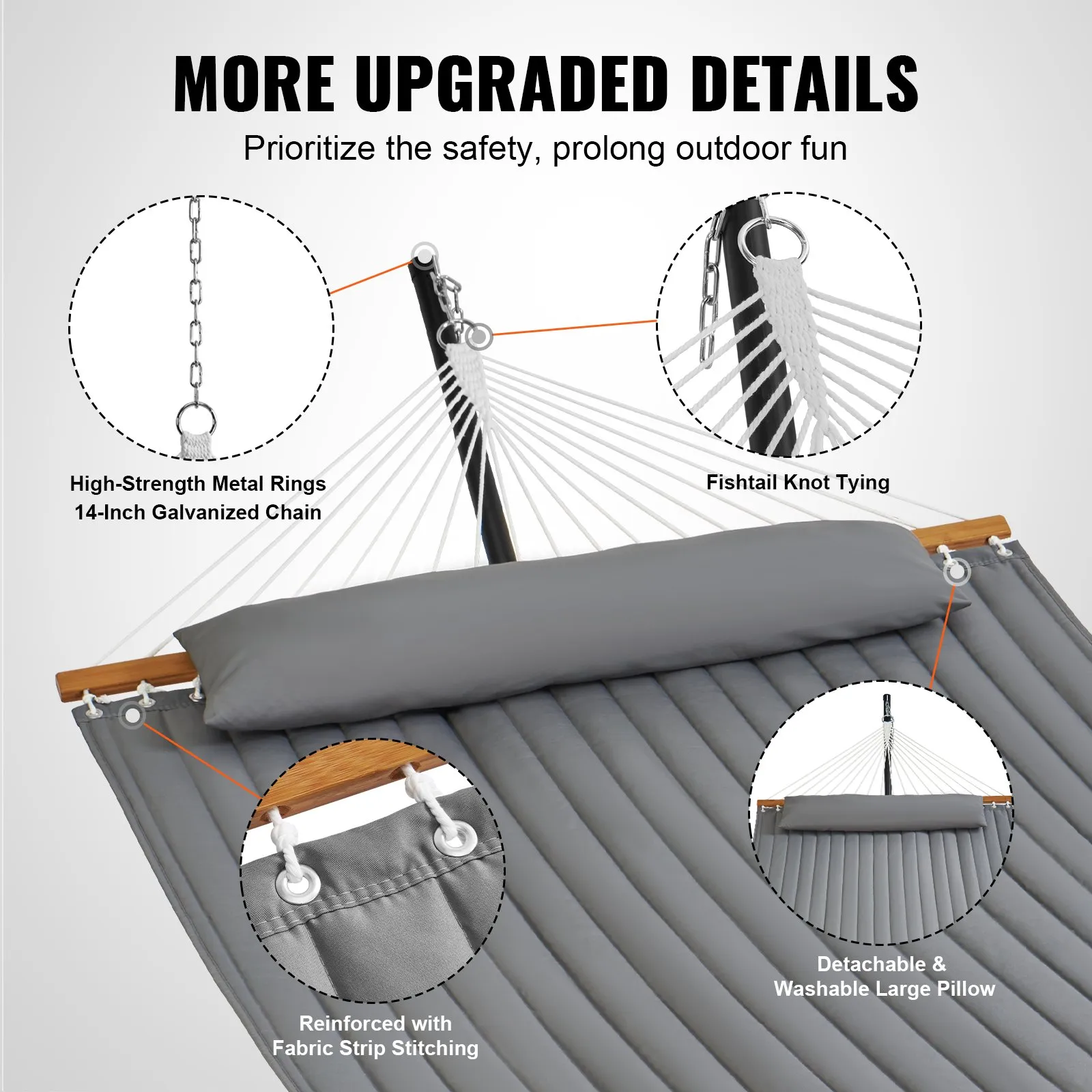 (FINAL PRICES ARE LOWER ON OUR SITE!) VEVOR Two Person Hammock with Stand Included Heavy Duty 480lb Capacity, Double Hammock with 12 FT Steel Stand and Portable Carrying Bag and Pillow, Freestanding Hammock for Outdoor Patio Yard Beach