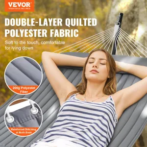 (FINAL PRICES ARE LOWER ON OUR SITE!) VEVOR Two Person Hammock with Stand Included Heavy Duty 480lb Capacity, Double Hammock with 12 FT Steel Stand and Portable Carrying Bag and Pillow, Freestanding Hammock for Outdoor Patio Yard Beach