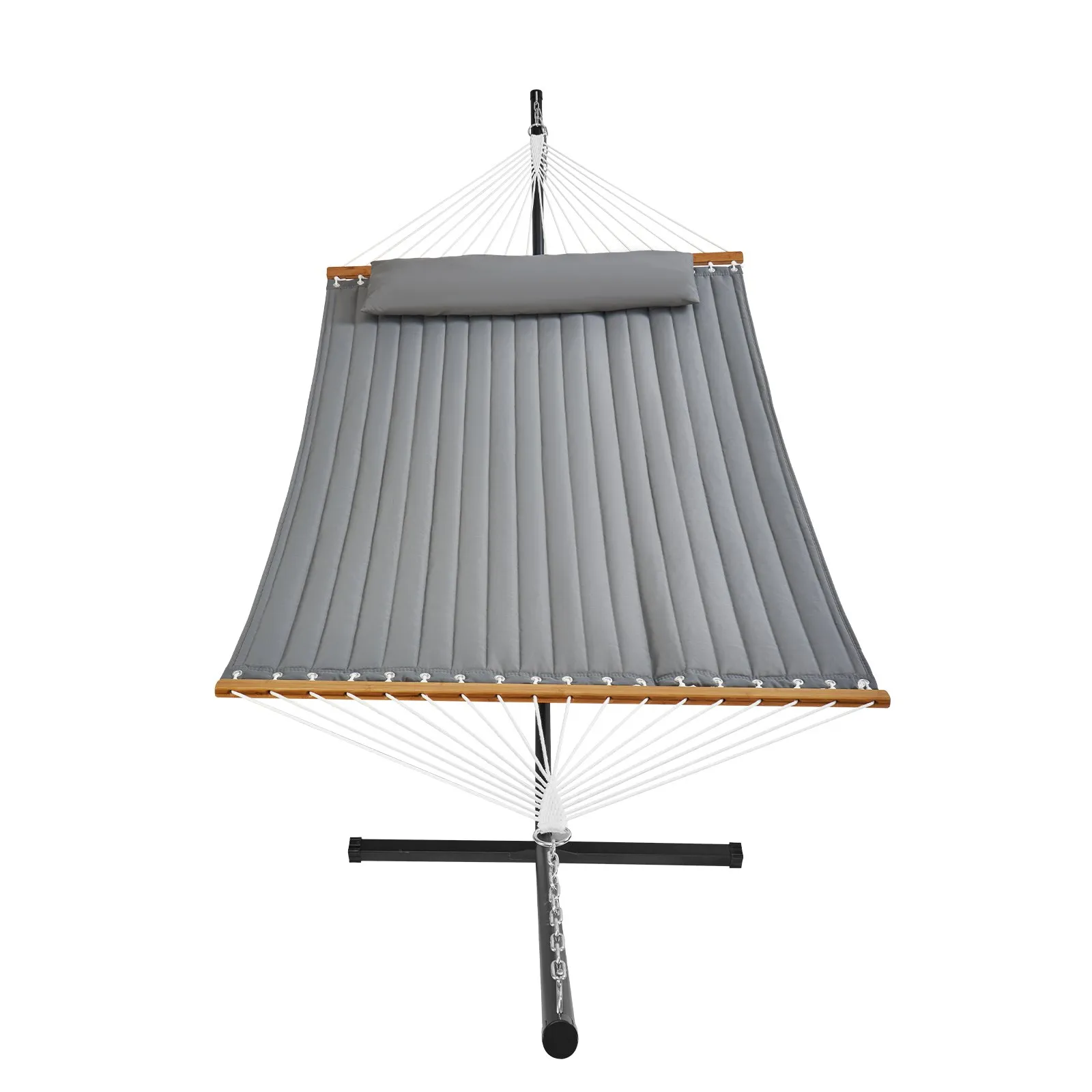 (FINAL PRICES ARE LOWER ON OUR SITE!) VEVOR Two Person Hammock with Stand Included Heavy Duty 480lb Capacity, Double Hammock with 12 FT Steel Stand and Portable Carrying Bag and Pillow, Freestanding Hammock for Outdoor Patio Yard Beach