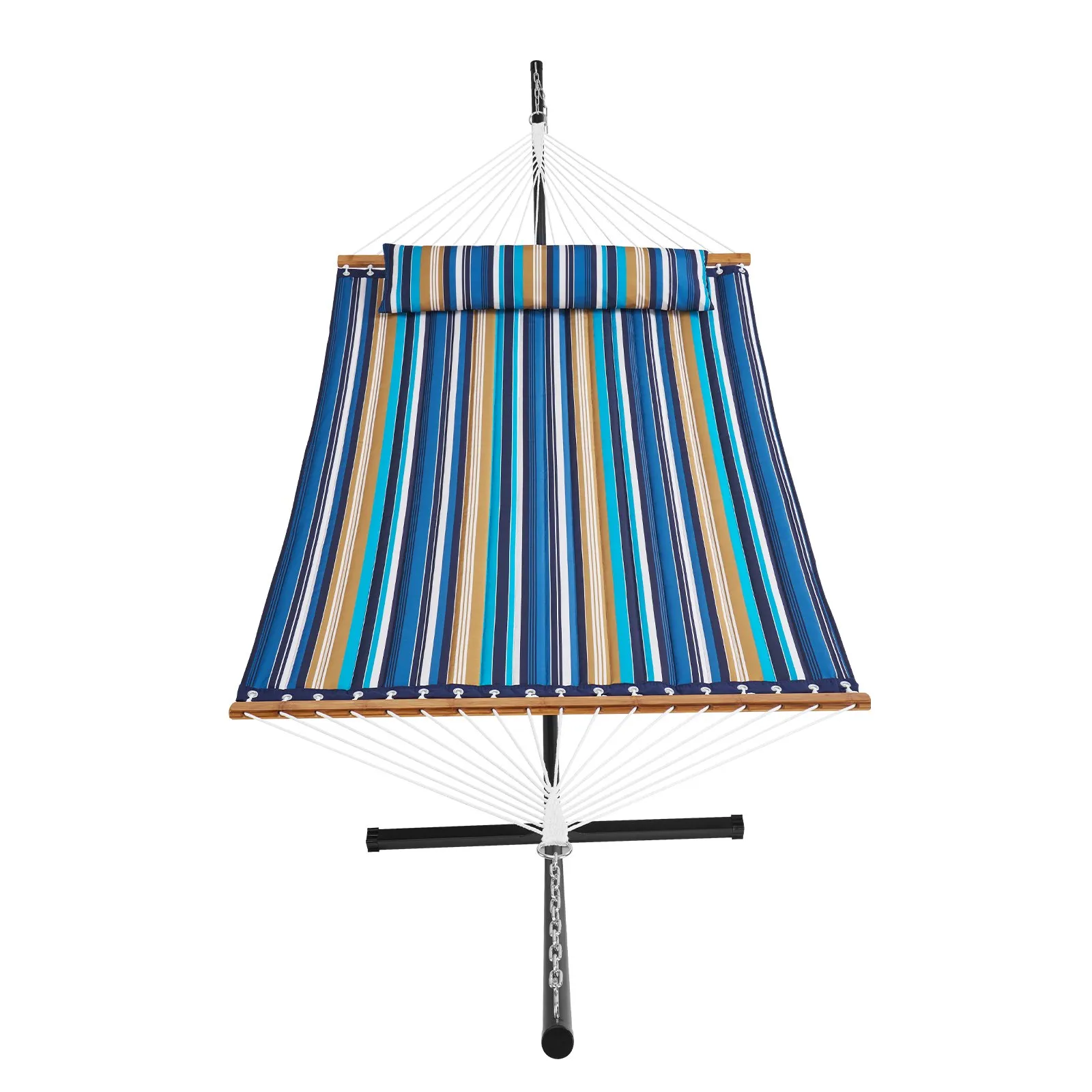 (FINAL PRICES ARE LOWER ON OUR SITE!) VEVOR Two Person Hammock with Stand Included Heavy Duty 480lb Capacity, Double Hammock with 12 FT Steel Stand and Portable Carrying Bag and Pillow, Freestanding Hammock for Outdoor Patio Yard Beach