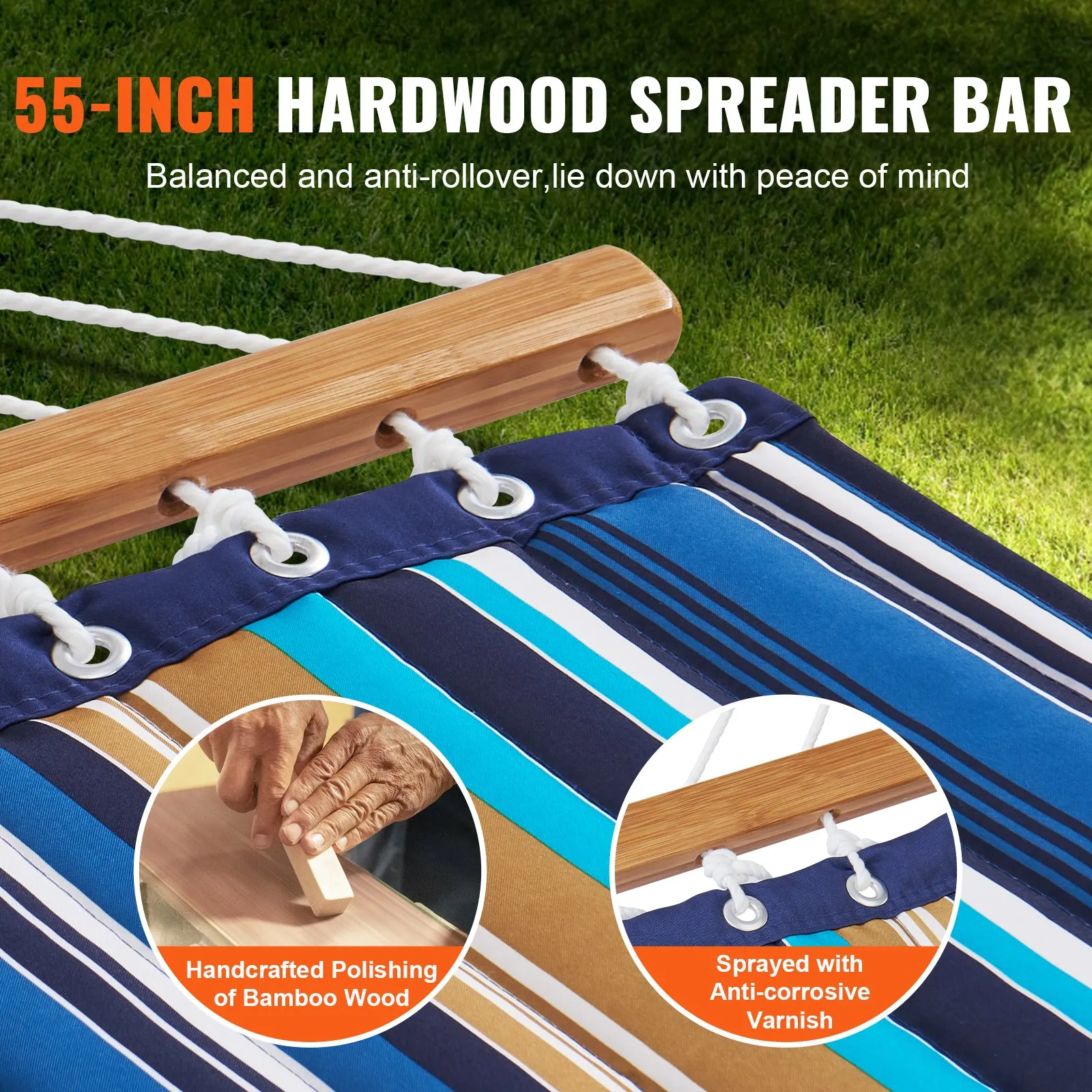 (FINAL PRICES ARE LOWER ON OUR SITE!) VEVOR Two Person Hammock with Stand Included Heavy Duty 480lb Capacity, Double Hammock with 12 FT Steel Stand and Portable Carrying Bag and Pillow, Freestanding Hammock for Outdoor Patio Yard Beach