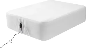 Fitted Sheet for Queen Air Mattress, with 18-24 Inch Extra Deep Pocket, Soft Breathable Bed Sheet Bottom Mattress Cover for Inflatable Air Bed, White