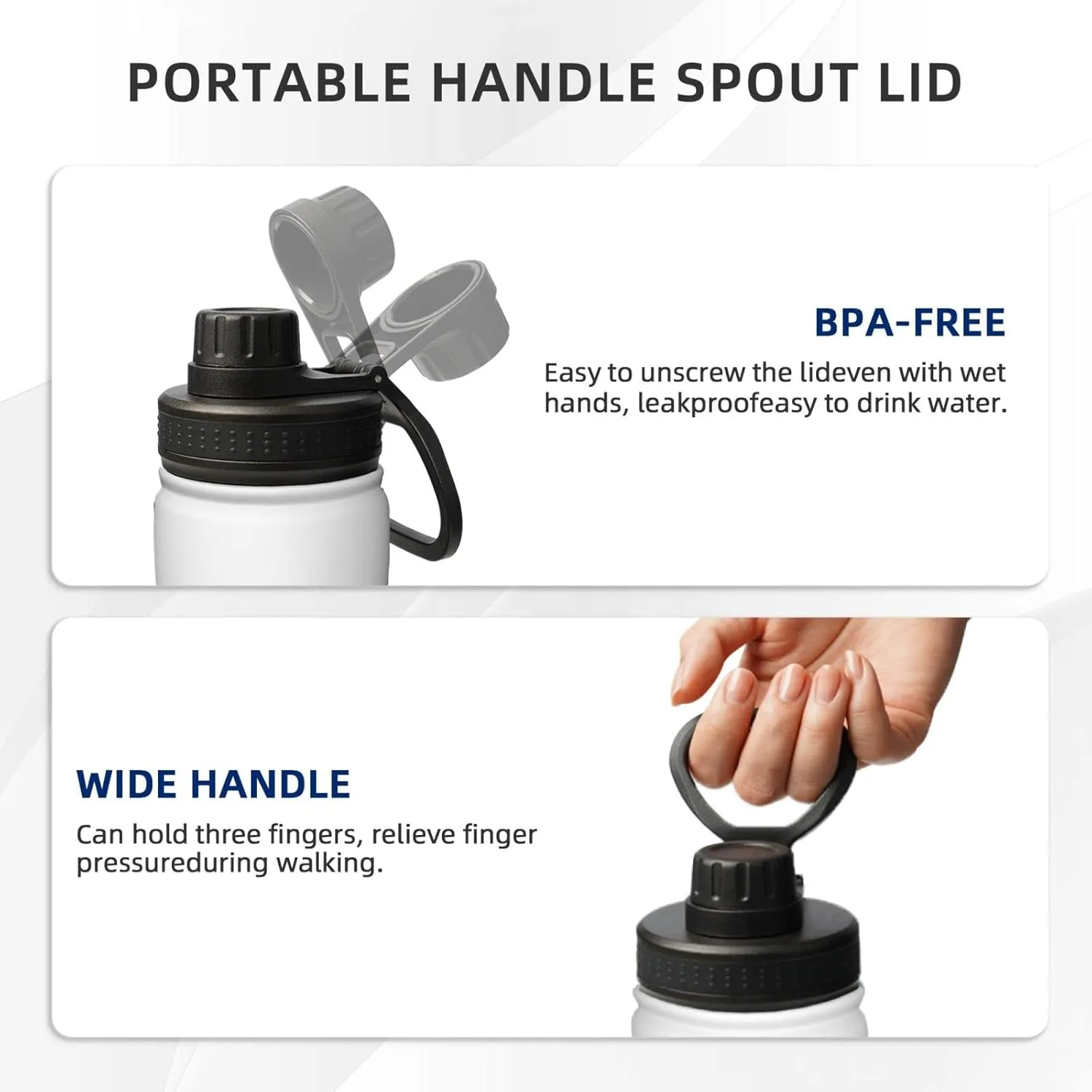 Flags in Hands Sports Water Bottle 18 Oz Stainless Steel Sports Insulated Kettle for Travel Outdoor Gym