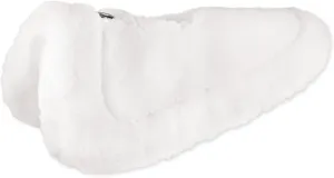 Fleece & Memory Foam Half Pad with Wither Relief | Enhanced Shock Absorption | Promotes Back Comfort | Wither Relief Design | Suitable for Hard-to-Fit Horses | Sweat-Wicking Quilted Cotton