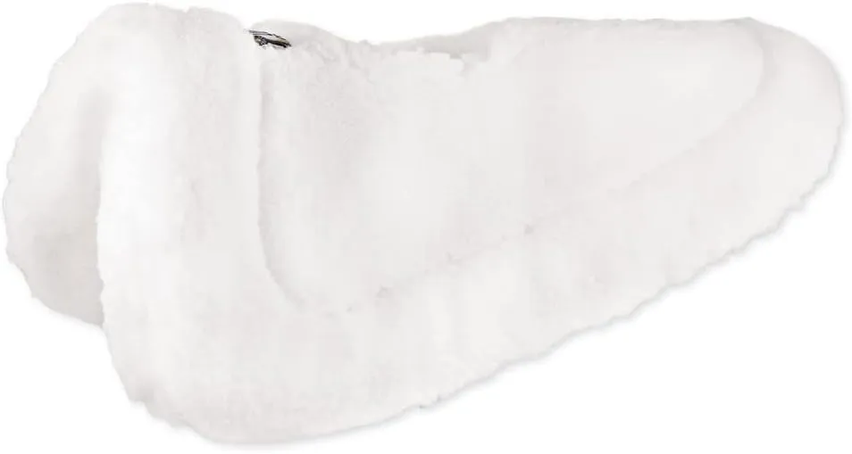 Fleece & Memory Foam Half Pad with Wither Relief | Enhanced Shock Absorption | Promotes Back Comfort | Wither Relief Design | Suitable for Hard-to-Fit Horses | Sweat-Wicking Quilted Cotton