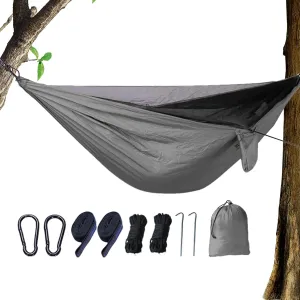 Fly Hammock Camping - Hammock Camping Shelter, Lightweight Sleeping Netting Outdoors | Multifunctional Camping Hammock with Fly Mesh, Accessories for Hiking Backpacking Backyard Beach