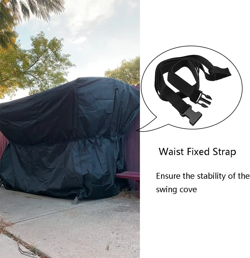 FLYMEI Outdoor Swing Cover 3 Seater Hammock Cover for Porch Swing Canopy Glider Chair and Other Patio Furniture, Waterproof Windproof All Weather Protection, 87'' (L) x 49''(W) x 67''(H)