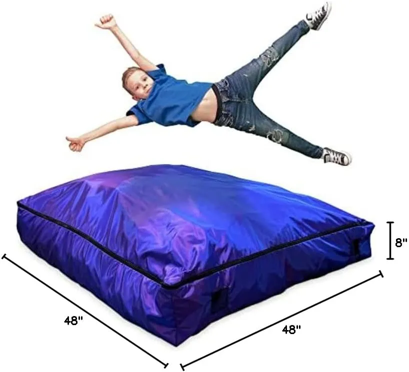 Foamma Crash Pad – (48’’ X 48’’) (4 Ft X 4 Ft) – Sensory Crash Pad with Foam Blocks for Autistic Kids, Soft Fabric & Washable Cover – Ideal for Kids and Adults to Jump, Play, or Relax