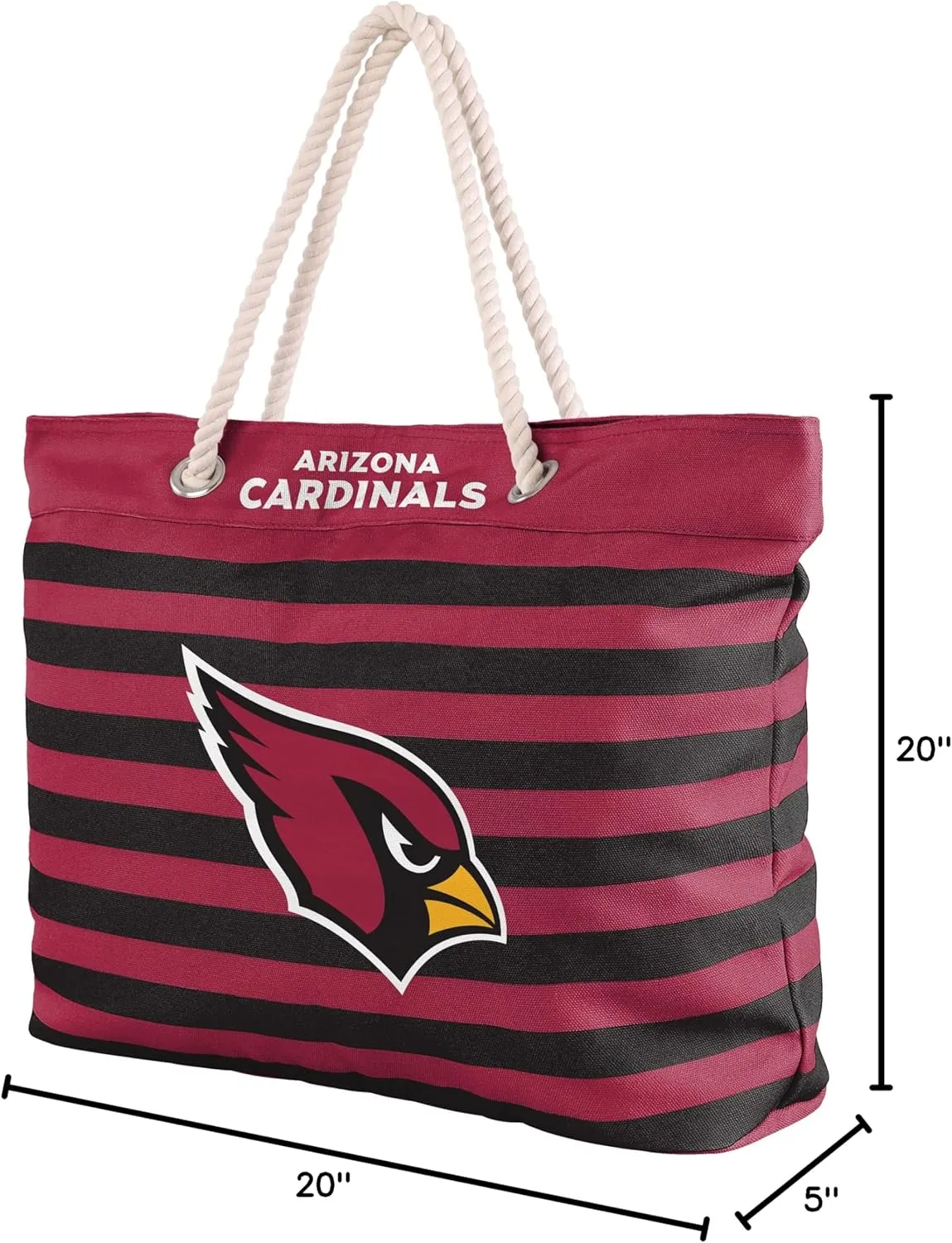 FOCO NFL Team Logo Nautical Stripe Tote Beach Bag
