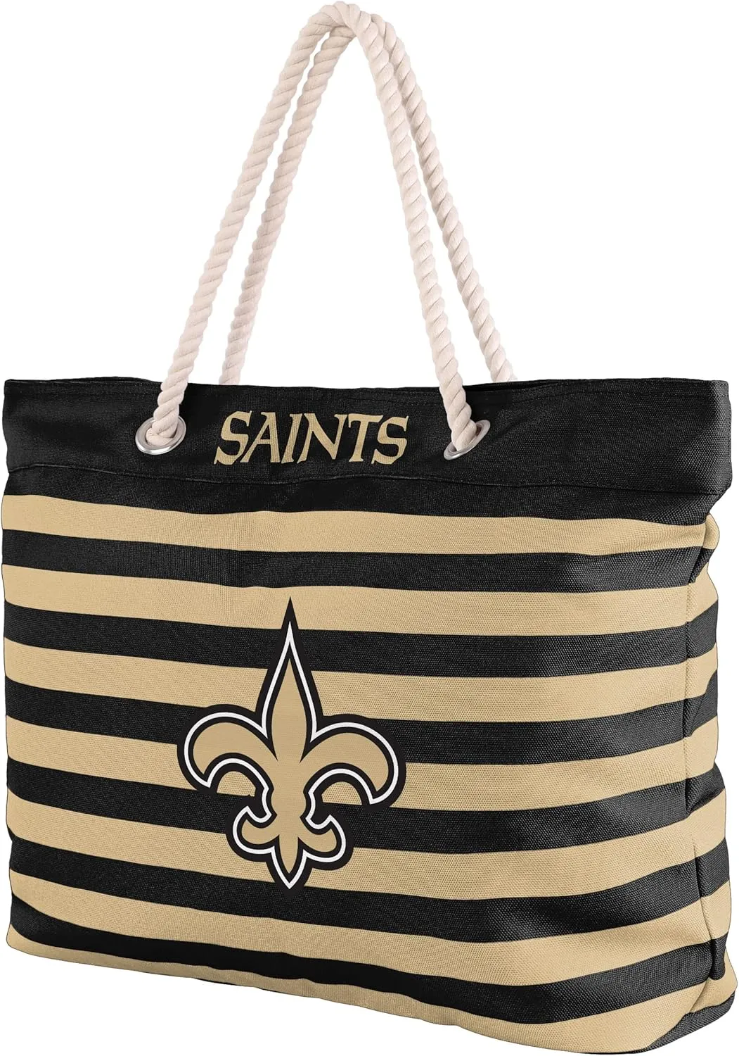 FOCO NFL Team Logo Nautical Stripe Tote Beach Bag