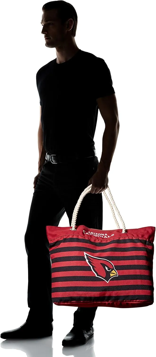 FOCO NFL Team Logo Nautical Stripe Tote Beach Bag