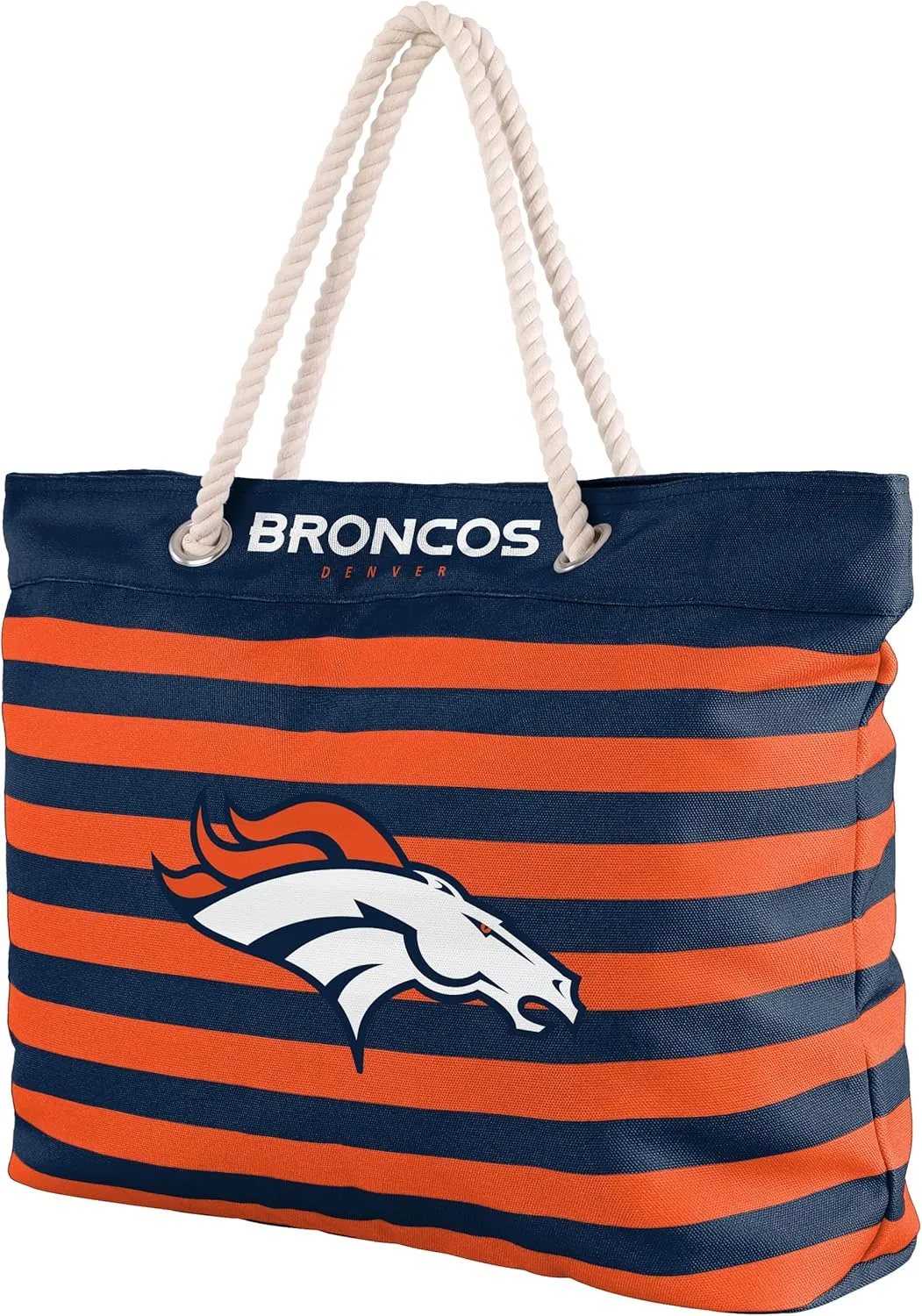 FOCO NFL Team Logo Nautical Stripe Tote Beach Bag