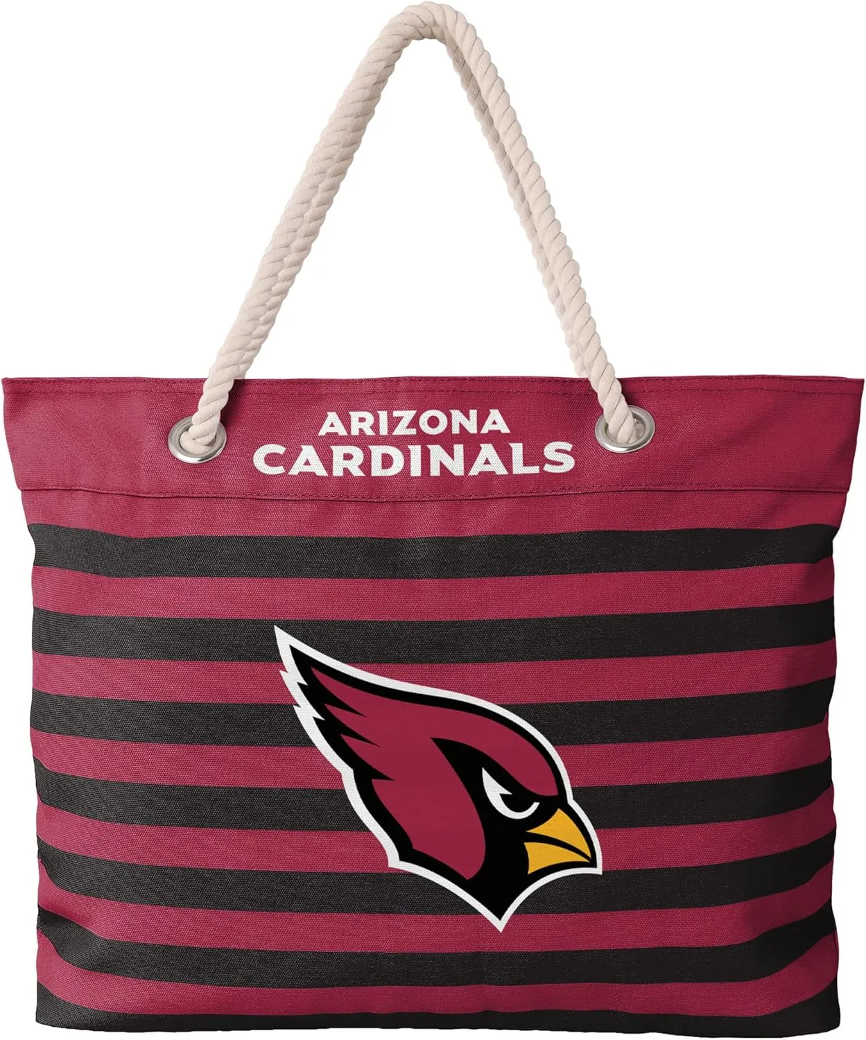 FOCO NFL Team Logo Nautical Stripe Tote Beach Bag