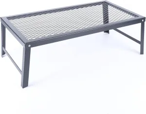 Foldable Camping Grill, Campfire Grill Grate, Portable Outdoor Camp Grill Rack for Outdoor Cooking Equipment, Camping Gear(Black)