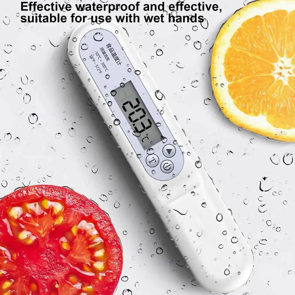 Foldable Food Probe & Hygrometer For Precise Cooking BBQ Grill Smoker Oil Fry Candy Instant Read Tools