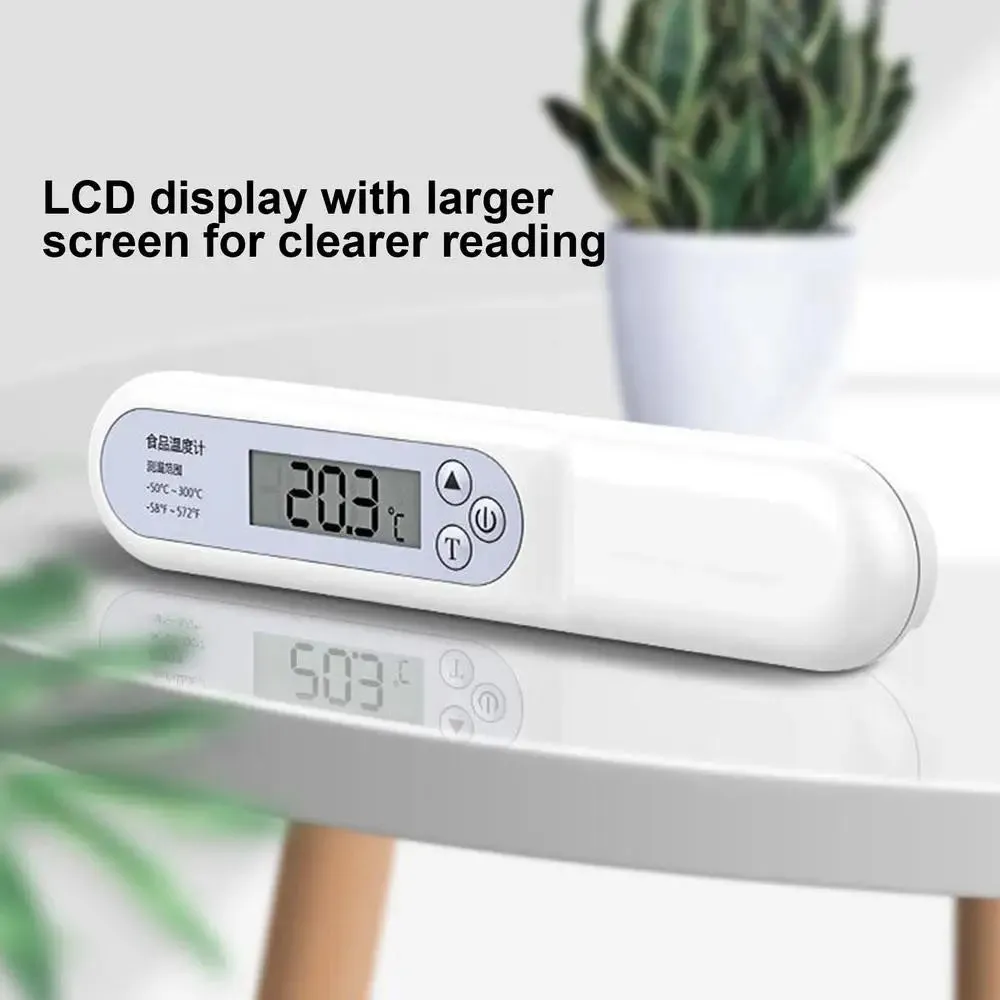 Foldable Food Probe & Hygrometer For Precise Cooking BBQ Grill Smoker Oil Fry Candy Instant Read Tools