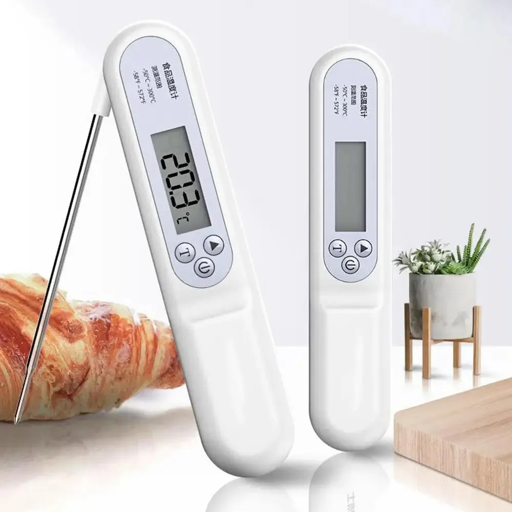 Foldable Food Probe & Hygrometer For Precise Cooking BBQ Grill Smoker Oil Fry Candy Instant Read Tools