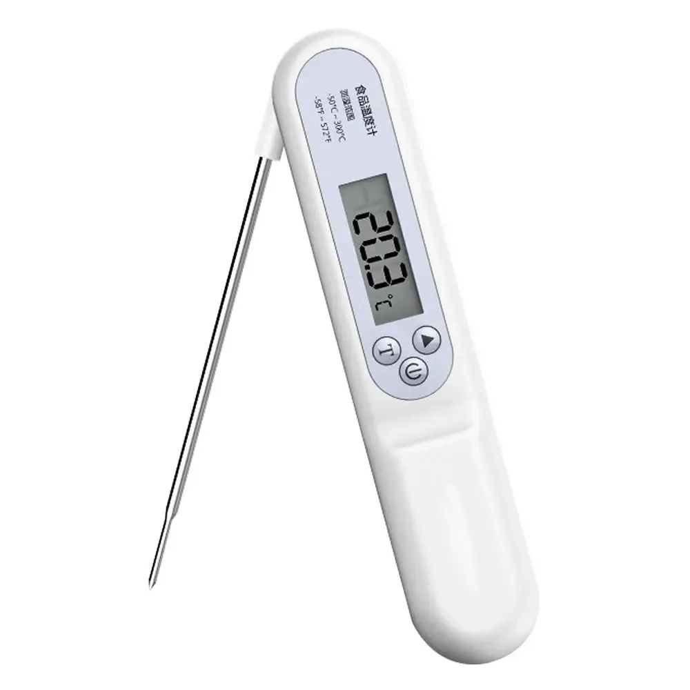 Foldable Food Probe & Hygrometer For Precise Cooking BBQ Grill Smoker Oil Fry Candy Instant Read Tools