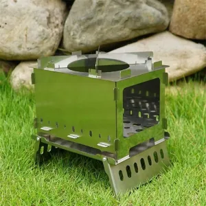 Foldable Portable Camping BBQ Grill, Stainless Steel Charcoal for Outdoor Cooking, Picnic & Family BBQs