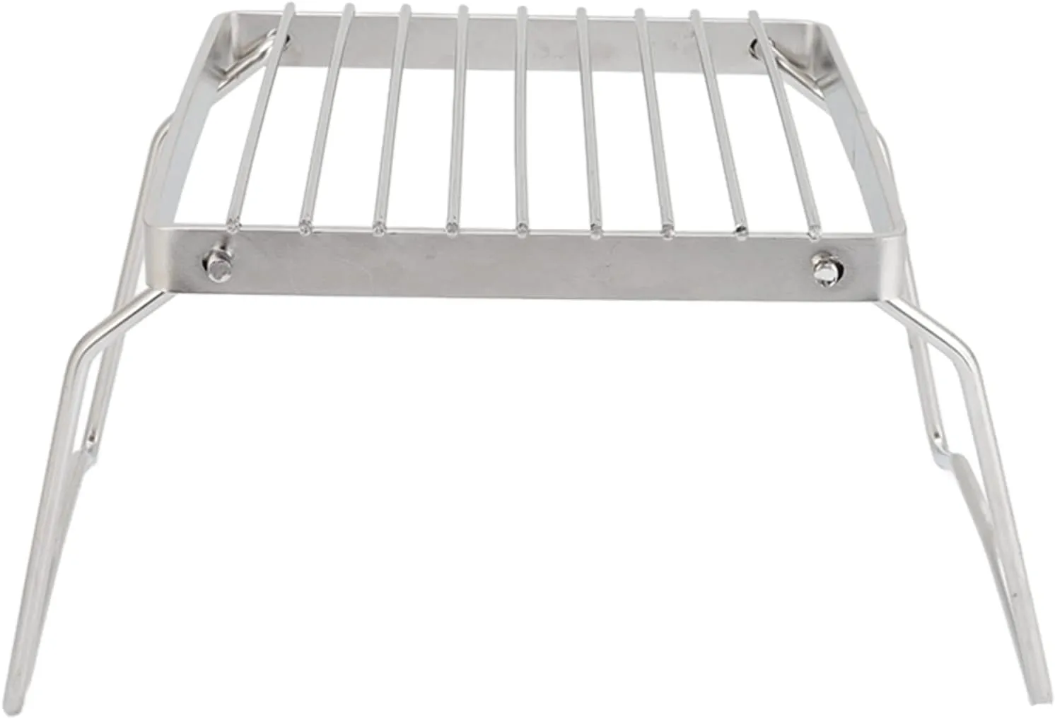 Folding Campfire Grill Stainless Steel Grid Shaped Portable Heavy Duty Outdoor Cooking Grate for Camping Picnics Backpacking Beach Parties Travel