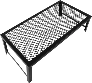 Folding Camping Grill,‎Free Standing Foldable Grill Rack with Mesh Tabletop Smooth Edges,Portable Barbecue Net Table for Outdoor Barbecues,Picnics,Camping