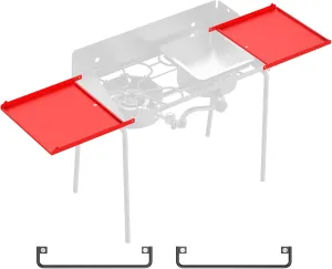 Folding Side Shelf Set for Camp Chef Explorer 2-Burners Stove,BBQ Grill Shelf Table for Camp Chef EX60LW, EX60LWC, EX60P, EX60PP, EX60LWF, EX90LW Grill,2 Pack,Red