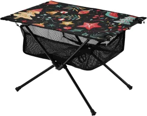 Folding Table Camping Christmas Waterproof Portable Beach Table with Carry Bag for Outdoor Beach Grill BBQ Travel