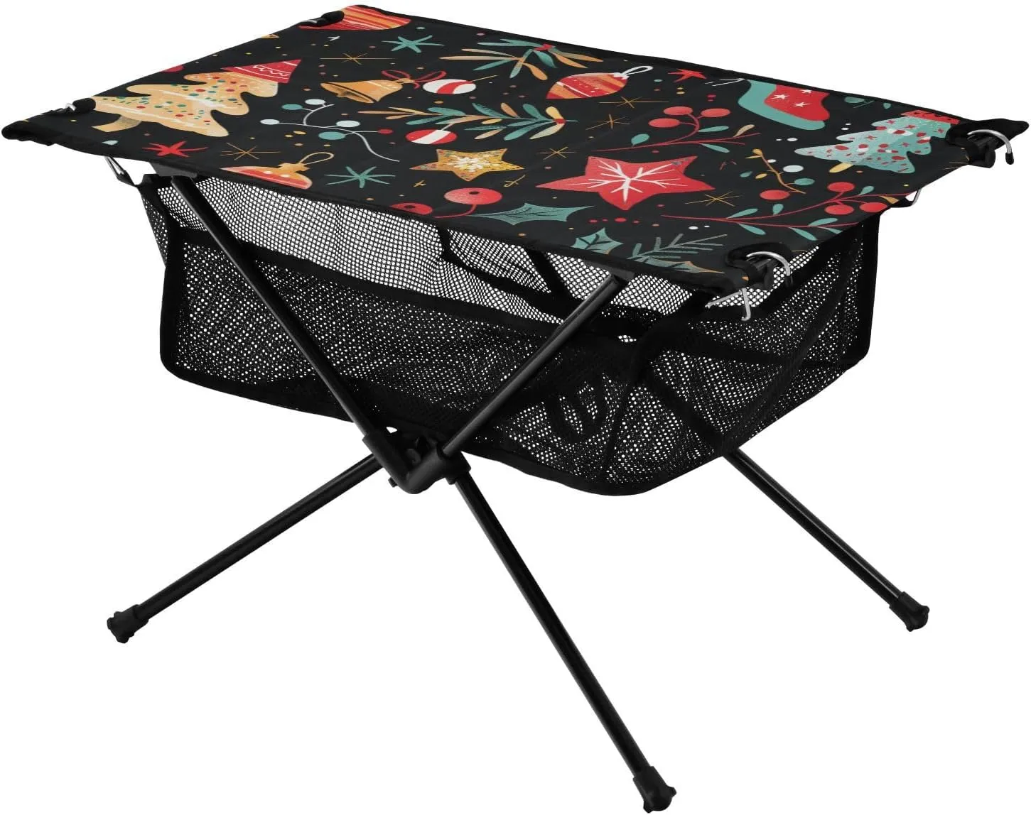 Folding Table Camping Christmas Waterproof Portable Beach Table with Carry Bag for Outdoor Beach Grill BBQ Travel