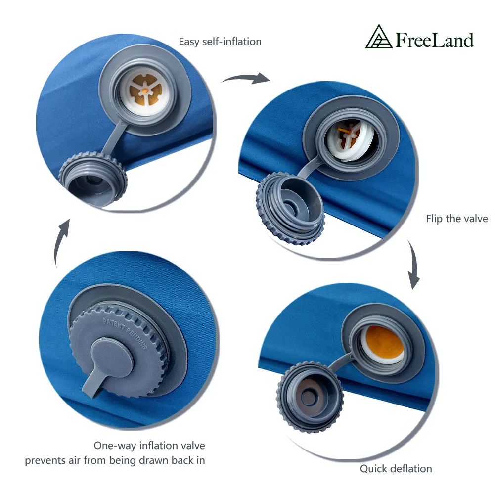 FreeLand Self Inflating 3D Sleeping Pad, Roll up Memory Foam with 4 Inches Thickness