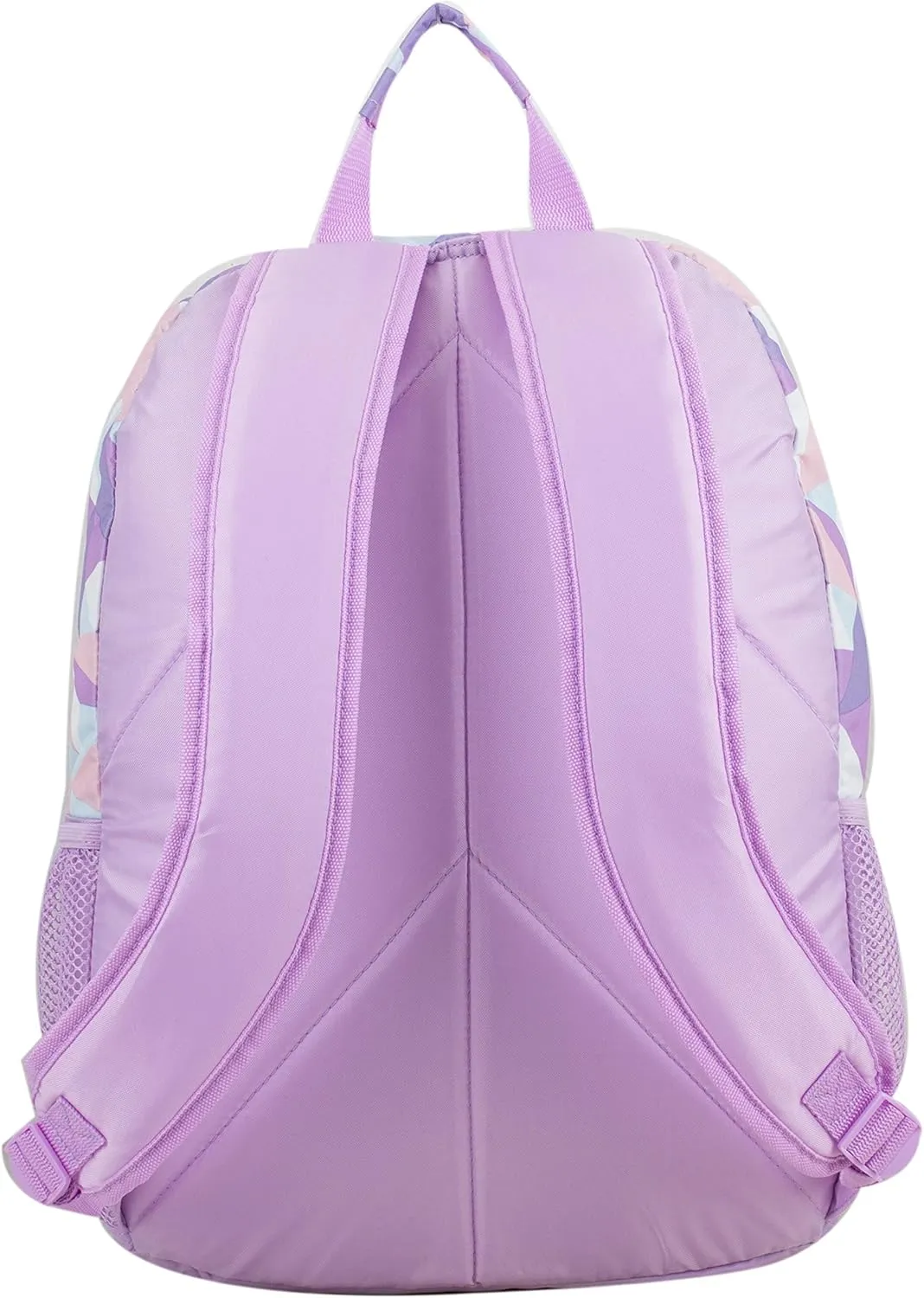 FUEL Active Sport Carry On Luggage Weekender Daypack Backpack Bag, for Gym, Work, Hiking, Travel, Lovely Lilac/Crystal Clear Geo Print