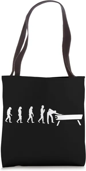 Funny Human Billiards Evolution 8 Ball Pool Cue Stick Player Tote Bag