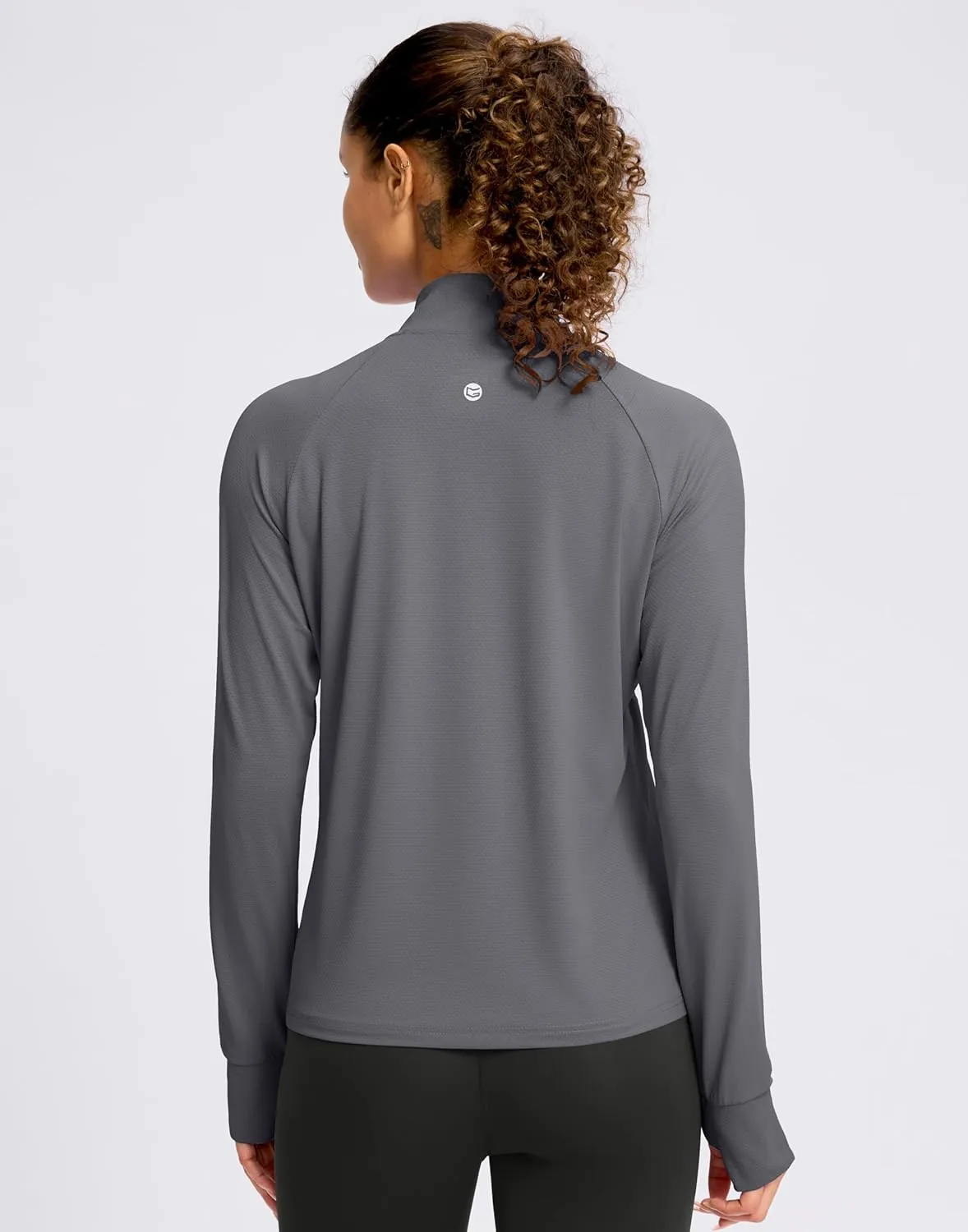 G Gradual Women's UPF 50  Lightweight Workout Jackets Sun Protection Zip Up 4 Pockets Long Sleeve Shirts Athletic Hiking