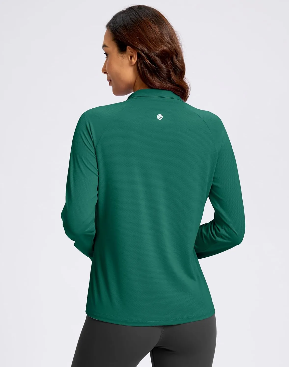 G Gradual Women's UPF 50  Lightweight Workout Jackets Sun Protection Zip Up 4 Pockets Long Sleeve Shirts Athletic Hiking