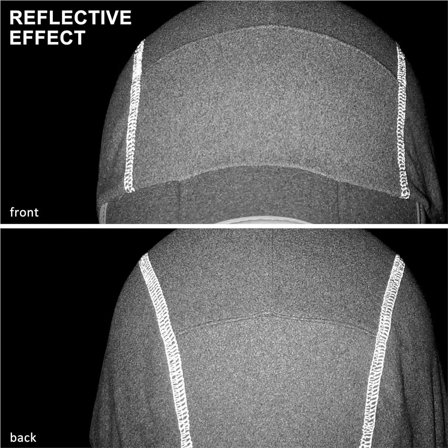 GADIEMKENSD Fleece Ball Cap with Drop Down Ear Warmer, Foldable Brim, Reflective Winter Run Hat Unisex